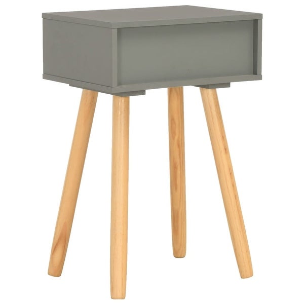 vidaXL Bedside Tables 2 pcs Gray Solid Pinewood