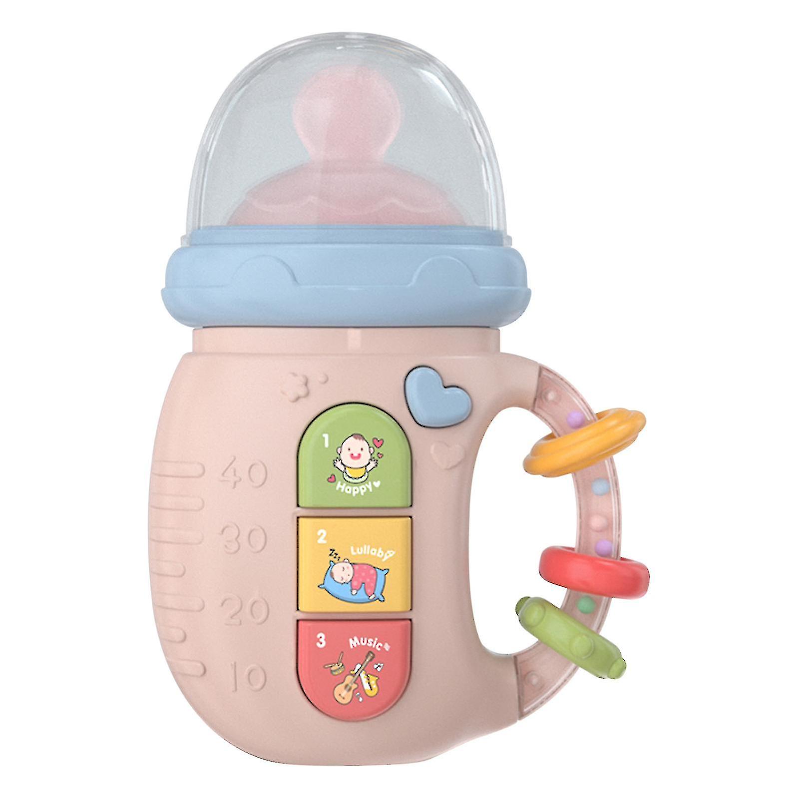 Baby Bottle Early Education Machine Rattle Detachable Multi functional Bilingual Pronunciation Baby Toy With Light