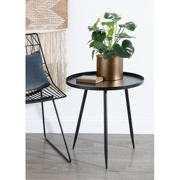 Kate and Laurel Duvall Round Metal Side Table - 20x20x20.5