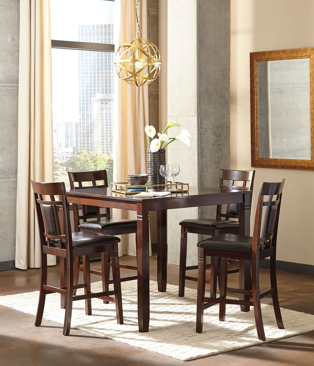 Bennox 5 Piece Counter Height Dining Room Set