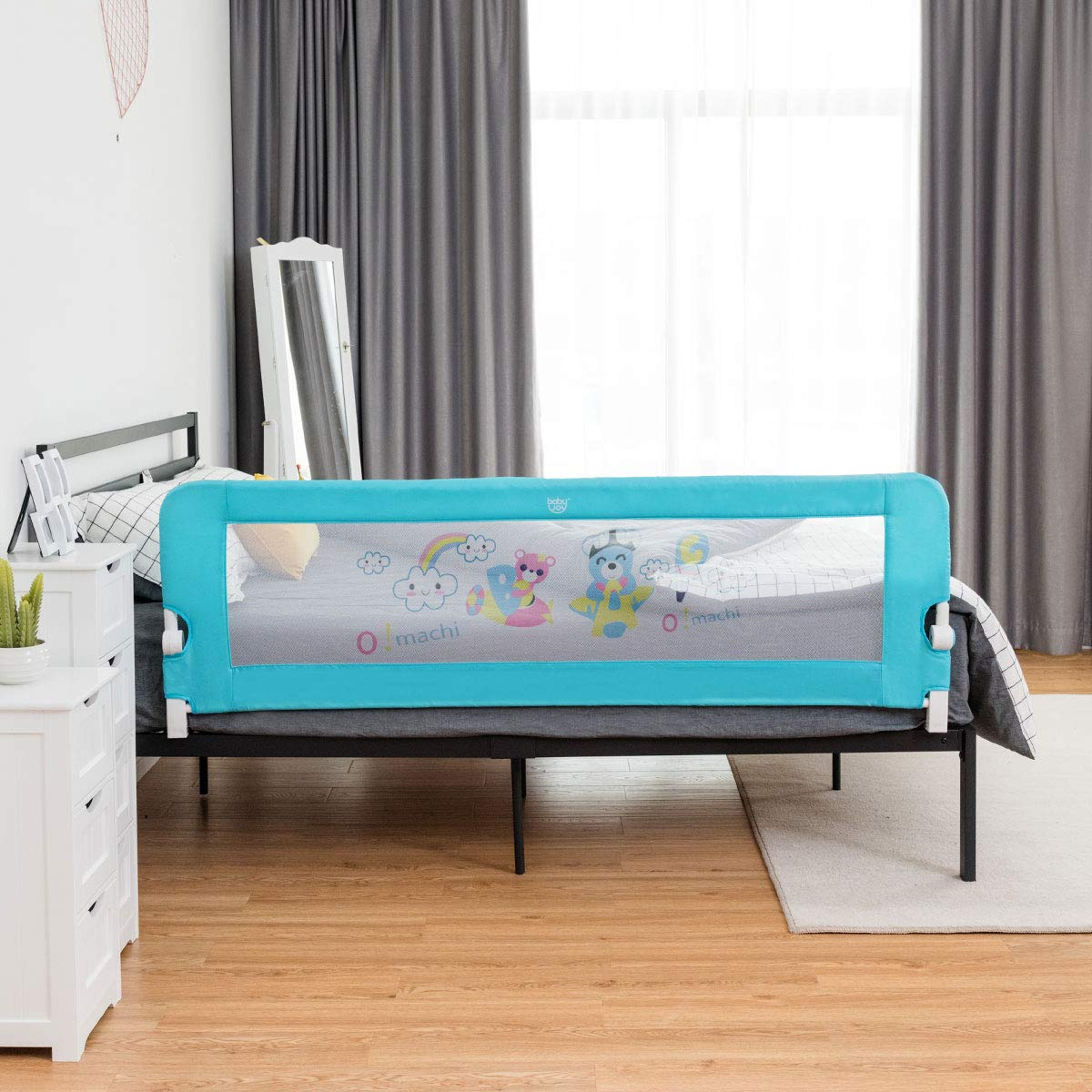 Bed Rails for Toddlers, 69 Inch Extra Long w/Safety Straps