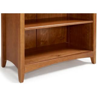 Camaflexi Shaker Style 36 in. Cherry Wood 3-shelf Standard Bookcase with Adjustable Shelves SHK365