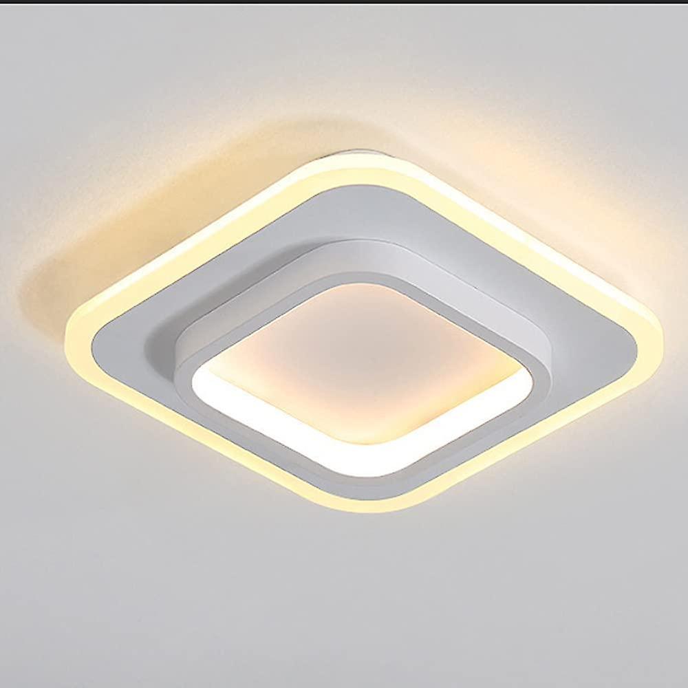 White Square Light Fixture Easy Fashion Nordic Style LED Ceiling Light for Balcony Kitchen Ceiling L