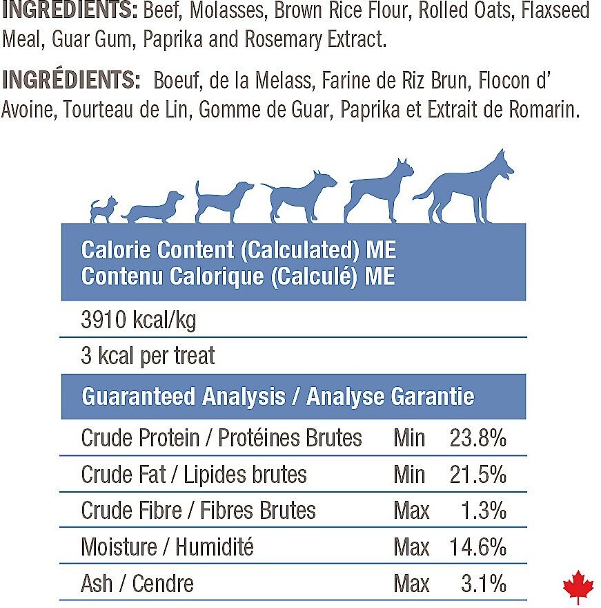 Crumps' Naturals Mini Trainers Beef Dog Treats