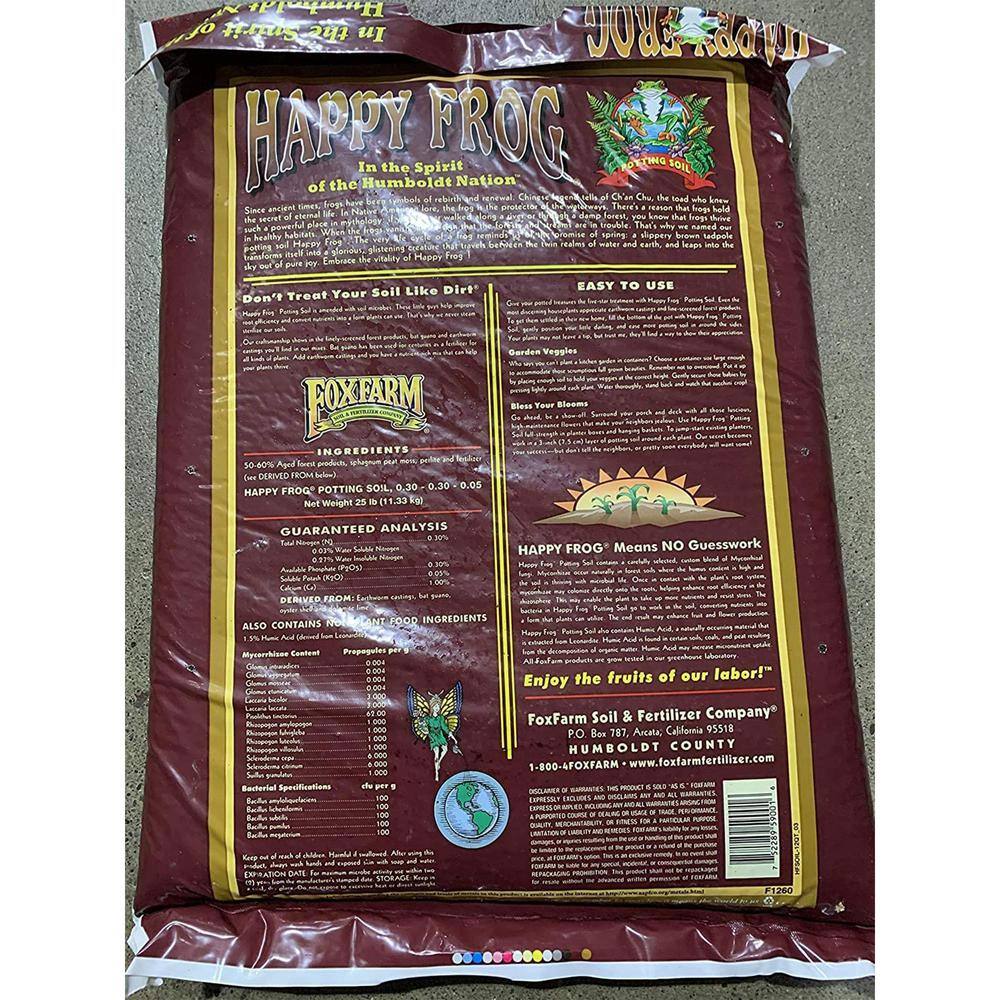 FOXFARM Happy Frog Nutrient and Ocean Forest Garden Potting Soil Mix (2-Pack) 2 x FX14054 + 2 x FX14053