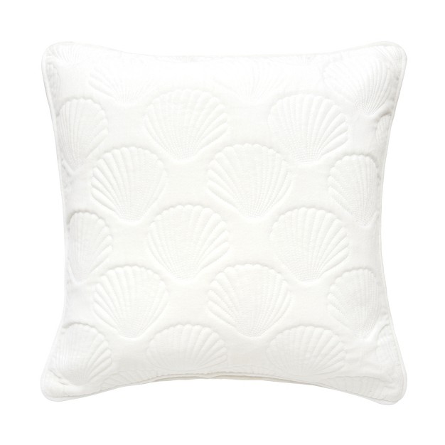 C amp f Home Shells White Velvet Pillow