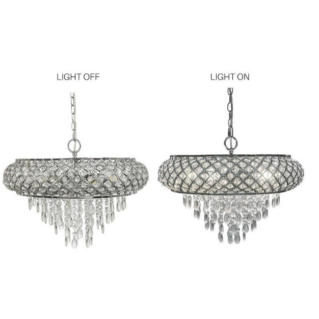 Tiered Crystal Glass Hanging Chandelier Chrome River Of Goods