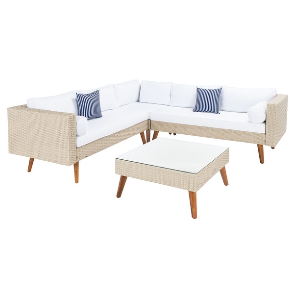 SAFAVIEH Outdoor Living Analon Outdoor Sectional Set