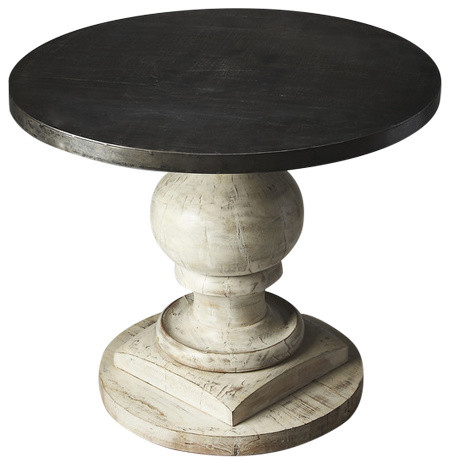 Butler  Iron  ampWood  Table   French Country   Side Tables And End Tables   by PARMA HOME  Houzz