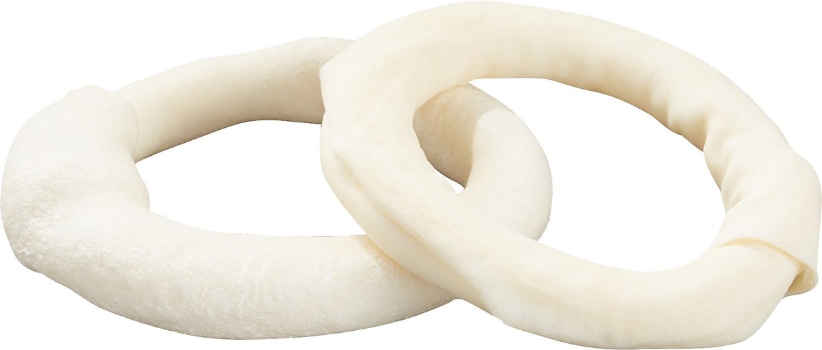 Pure and Simple Pet Rawhide Donut Dog Treat， 5-in