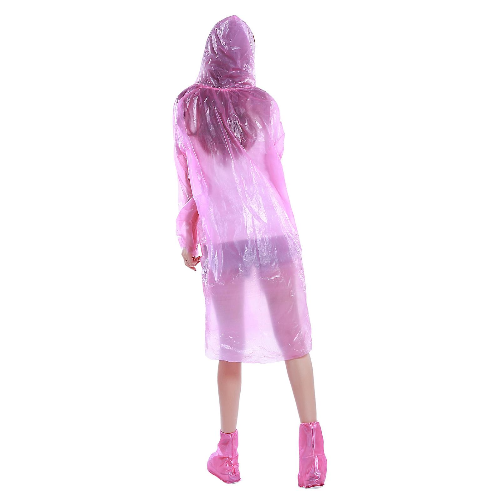 Adults Disposable Raincoat Men Women Outdoors Waterproof Transparent Lightweight Emergency Poncho