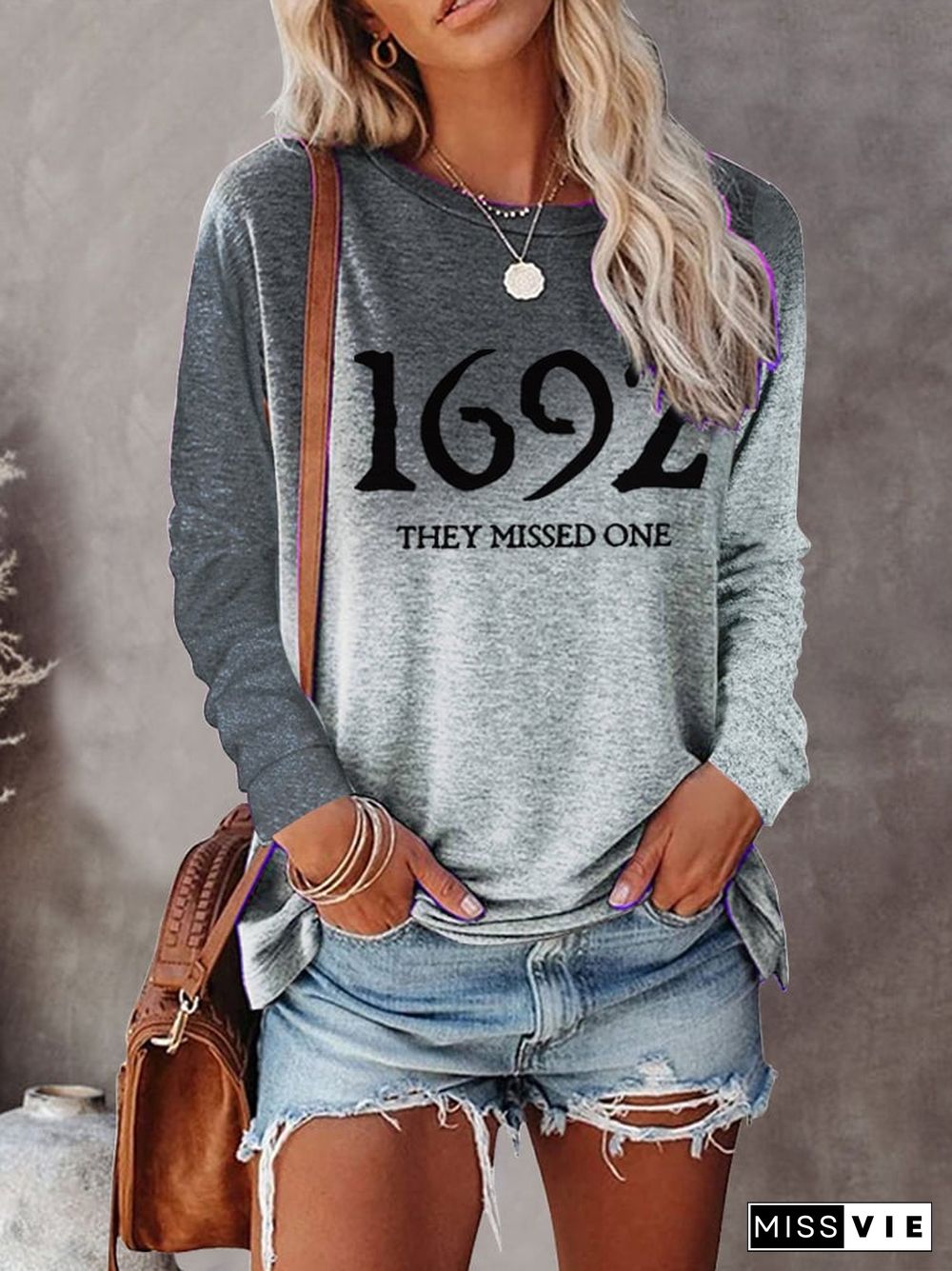 Women's 1692 They Missed One Salem Witch Tie Dye Print Sweatshirt