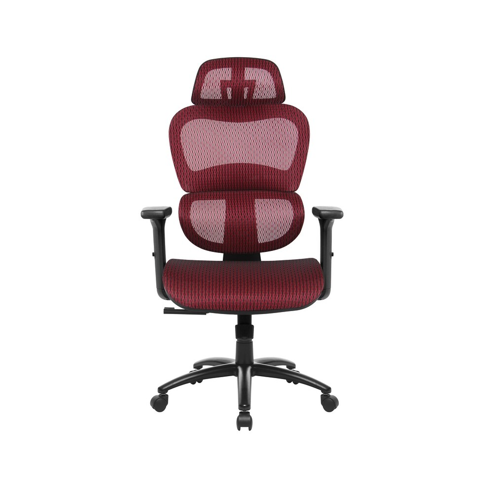 3D Arms Computer Chair Comfort Adjustable Chair with Adjustable Headrest Office Chair Back Desk Chair Rolling Industrial Chair