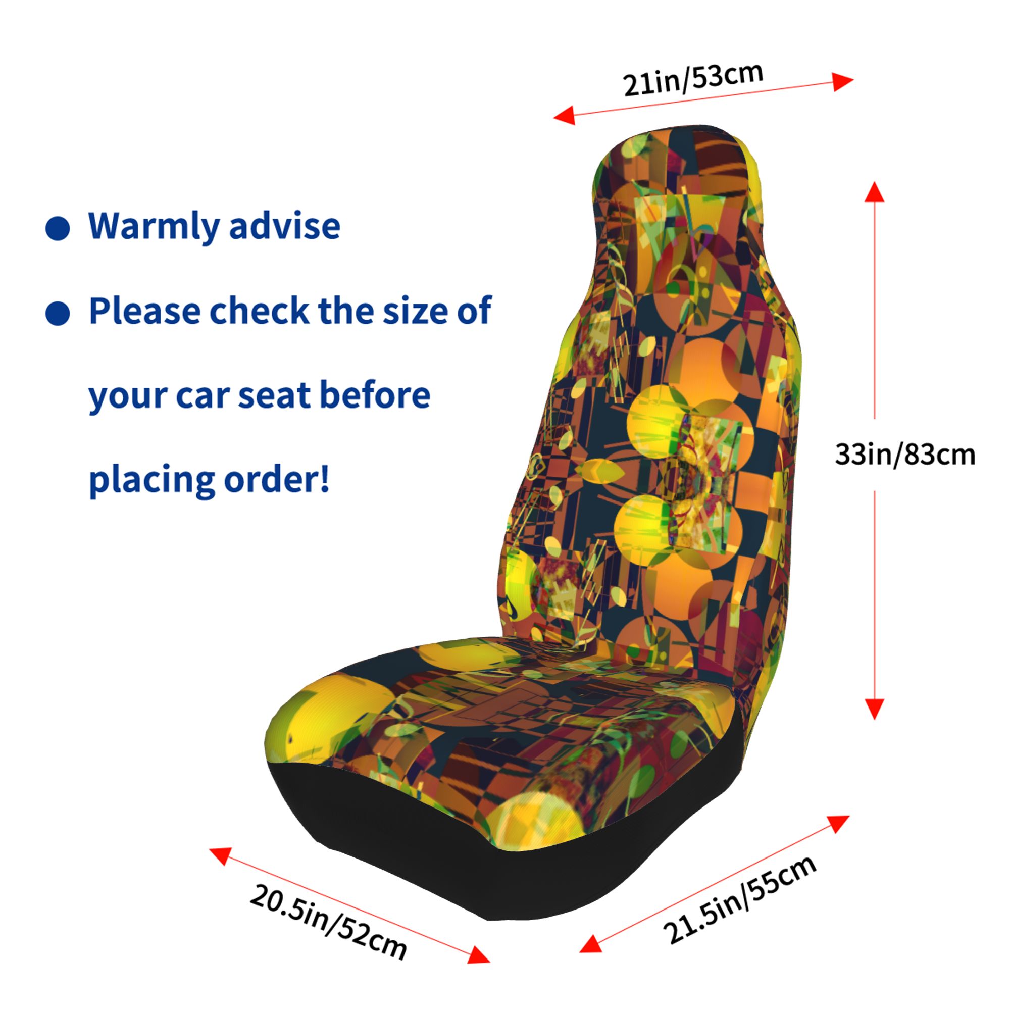 ZICANCN Car Seat Cover Retro Abstract Notes Car Front Seat Covers Protectors ， Automotive Seat Covers for Cars Trucks Suv