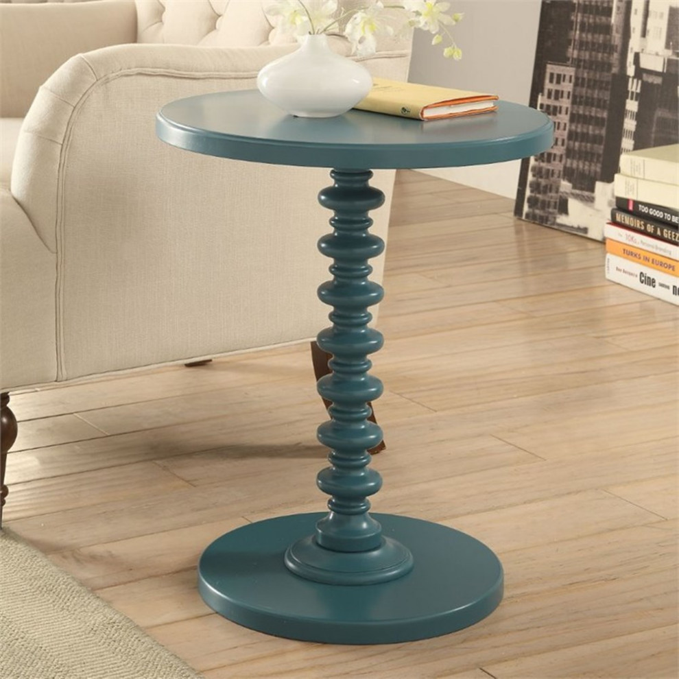 Bowery Hill End Table in Teal   Traditional   Side Tables And End Tables   by Homesquare  Houzz