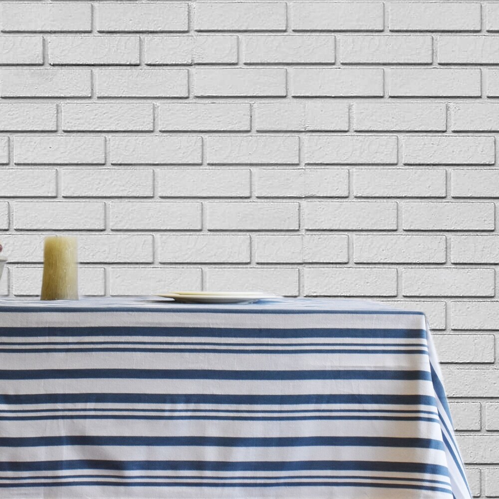 Fabstyles Broadway Stripe Cotton Tablecloth