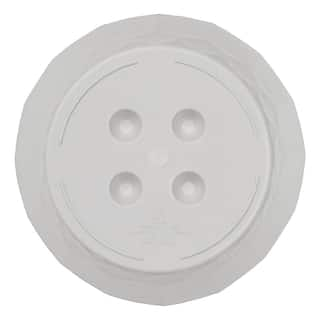 Vigoro 4.8 in. Concord Small White Recycled Plastic Planter (4.8 in. D x 4 in. H) with Attached Saucer DP1722UDPS1722