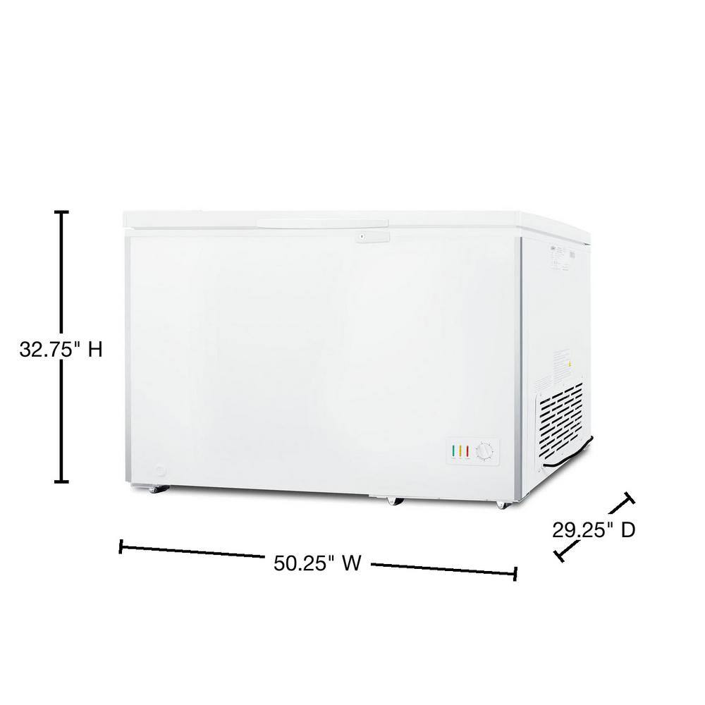 Summit Appliance 12.1 cu. ft. Manual Defrost Chest Freezer in White SCFM133