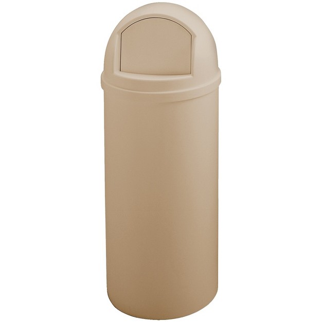 Rubbermaid Commercial Marshal Classic Container Round Polyethylene 15gal Beige 816088bg