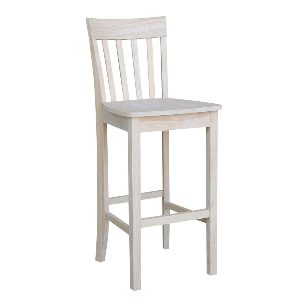 International Concepts S-3013 Slatback Stool， 30， Ready To Finish