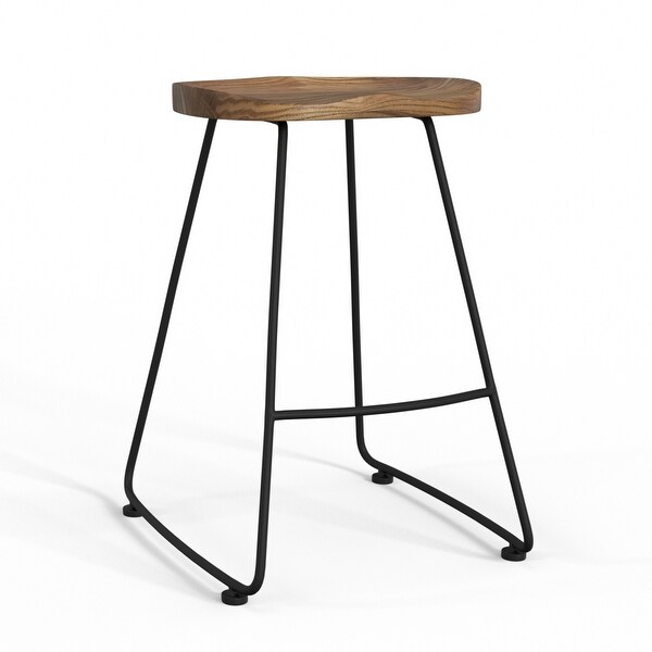 WYNDENHALL Leemington Rustic Metal Stool (Set of 2)