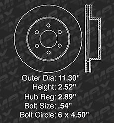 [Front] Rotors w/Ceramic Pads Geomet OE Brakes (2000 2001 2002 Dakota Durango)