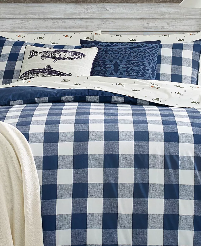 Eddie Bauer Lakehouse Plaid Twin Duvet Cover Set