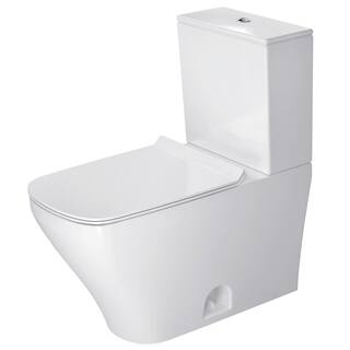 Duravit DuraStyle 2-Piece 1.320.92 GPF Dual Flush Elongated Toilet in White (Seat Not Included ) D4052000