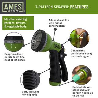 Ames 7-Piece Planting Watering and Rolling Cart Garden Tool Set for Outdoor Gardening 10000-03448