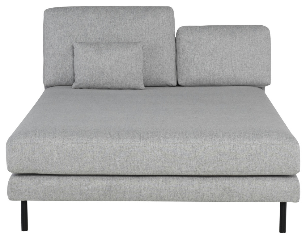 Gigi Linen Fabric Modular Sofa Chaise   Midcentury   Indoor Chaise Lounge Chairs   by Kolibri Decor  Houzz