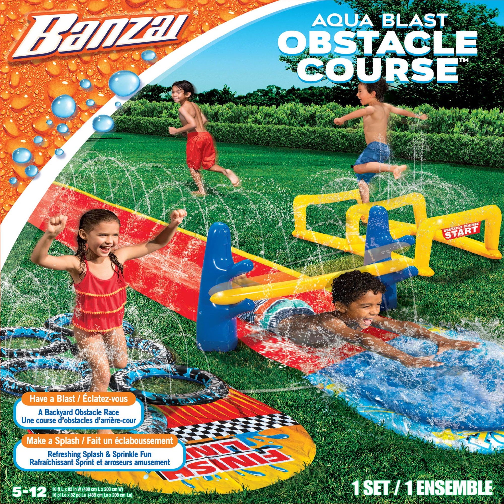 Banzai Aqua Blast Obstacle Course Inflatible Obstacle Course