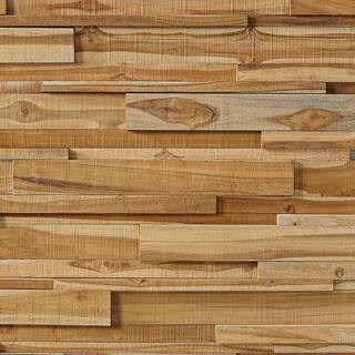 WALL!SUPPLY 0.98 in. x 3.94 in. x 30.71 in. Asian Teak Jointless Common Plank (18-Pack) 22760120