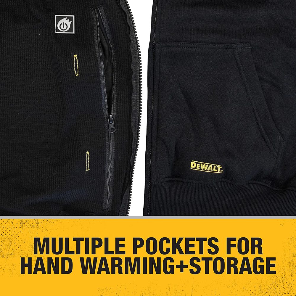 DEWALT 20V Max Mens Heated Hoodie Bare Tool Small Black