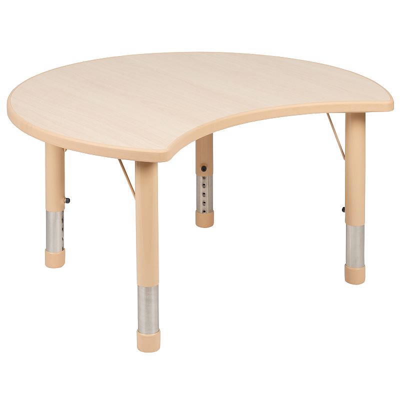 Kids Flash Furniture Wren Crescent Adjustable Activity Table