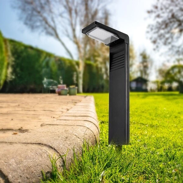 Solar Power Pathway Lights Outdoor Black Landscape Lighting