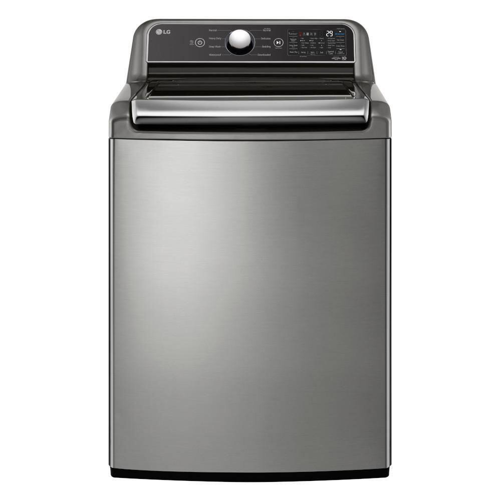 LG 5.5 Cu. Ft. SMART Top Load Washer in Graphite Steel with Impeller NeveRust Drum and TurboWash3D Technology WT7400CV