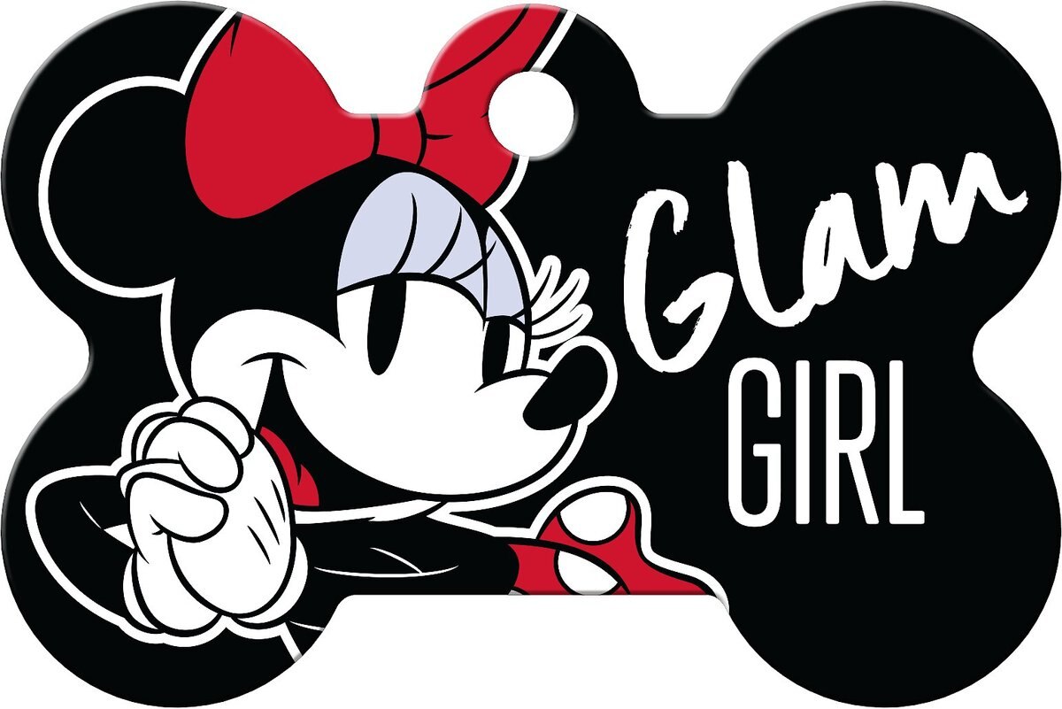 Quick-Tag Minnie Mouse Personalized Dog and Cat ID Tag， Large