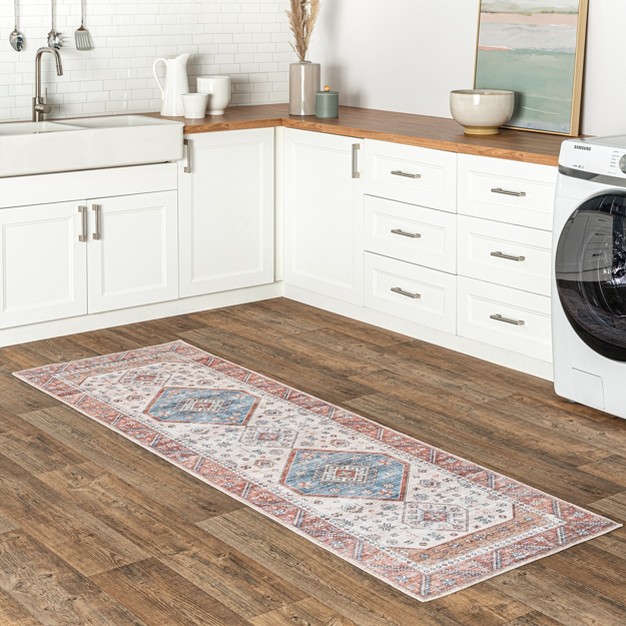 Nuloom Elowyn Machine Washable Medallion Area Rug