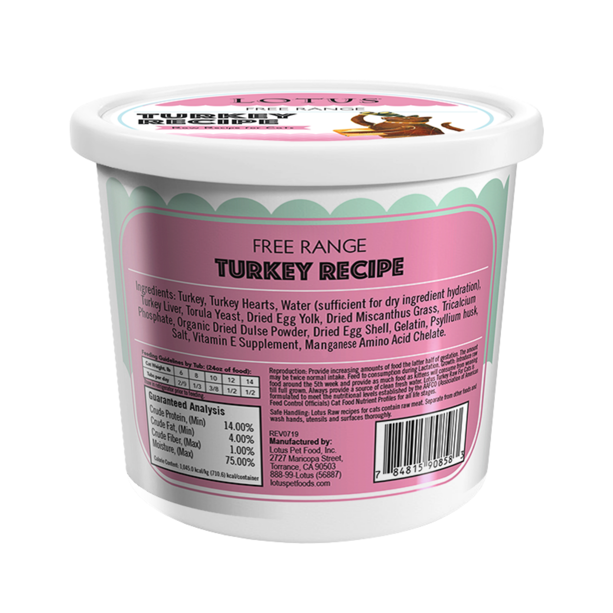 Lotus Raw Frozen Cat Food Turkey