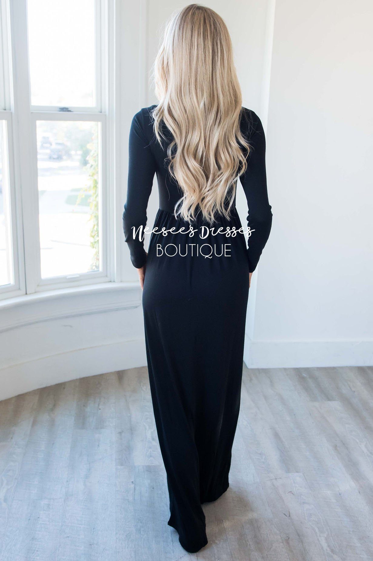 The Aline Long Sleeve Maxi Dress