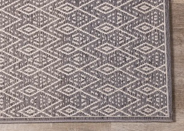 Vista 5 x 8 Diamond Gray Cream Area Rug