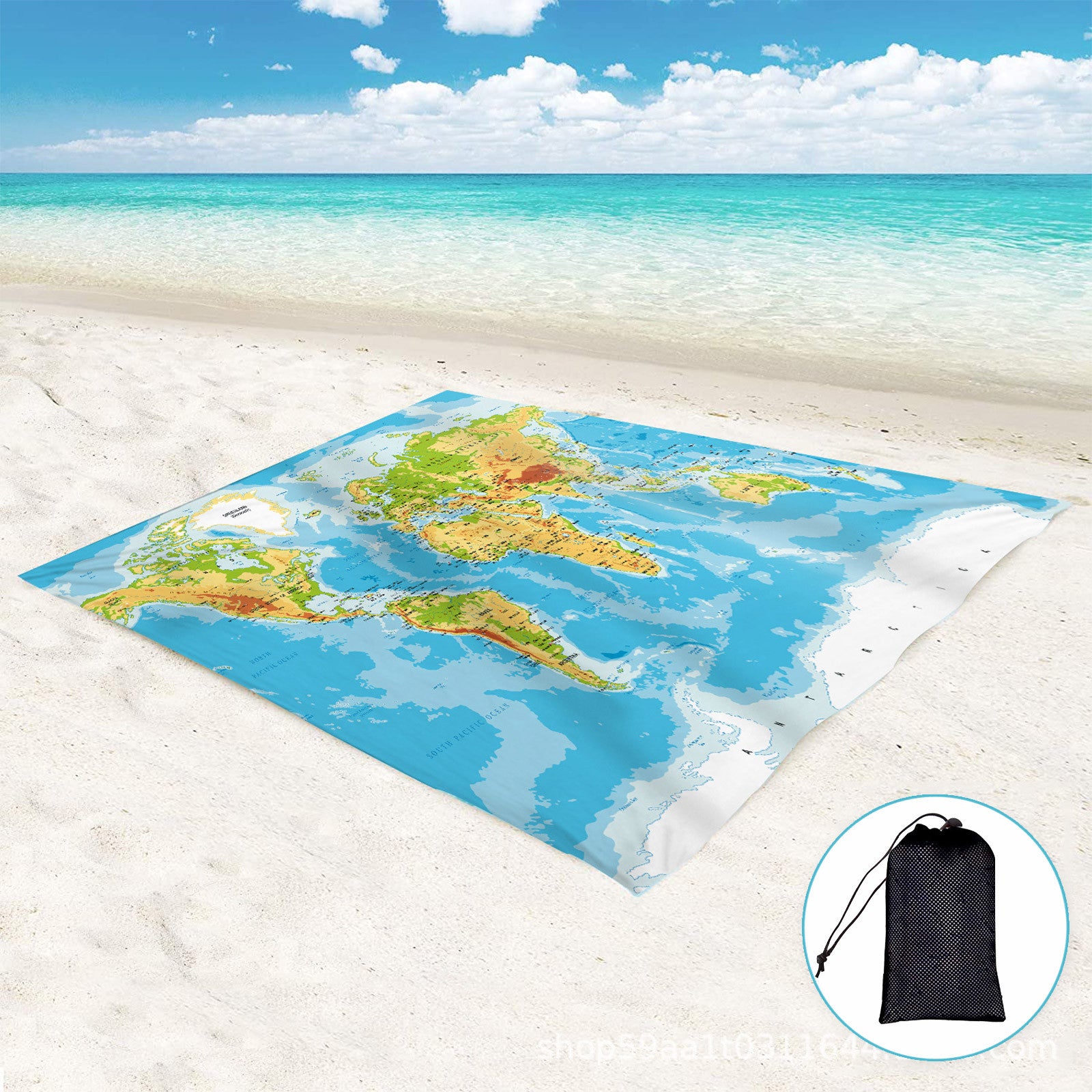 VKEKIEO Beach Blanket Waterproof Sandproof Camping Blankets Beach Blanket Sand Proof Mat，Suitable for camping，beach，outing，84.65