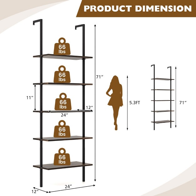 Height Wall mounted Bookshelf Display Storage Organizer