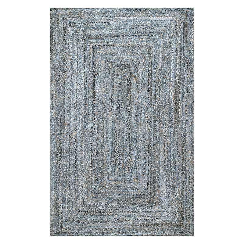 nuLoom Hand Braided Otelia Denim And Jute Area Rug