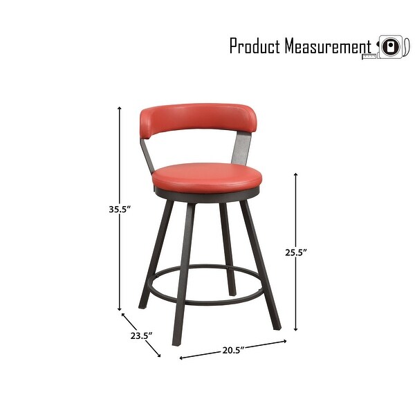 Belmar Swivel Counter Height Barstool (Set of 2)， Brown