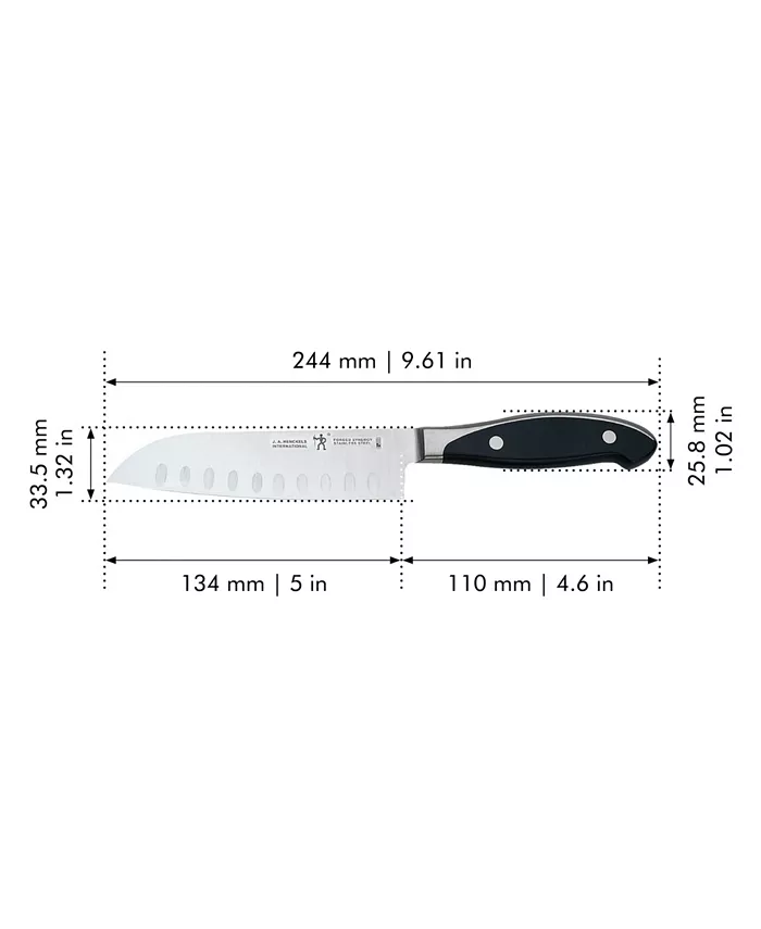 J.A. Henckels International Forged Synergy 5 Hollow Edge Santoku Knife