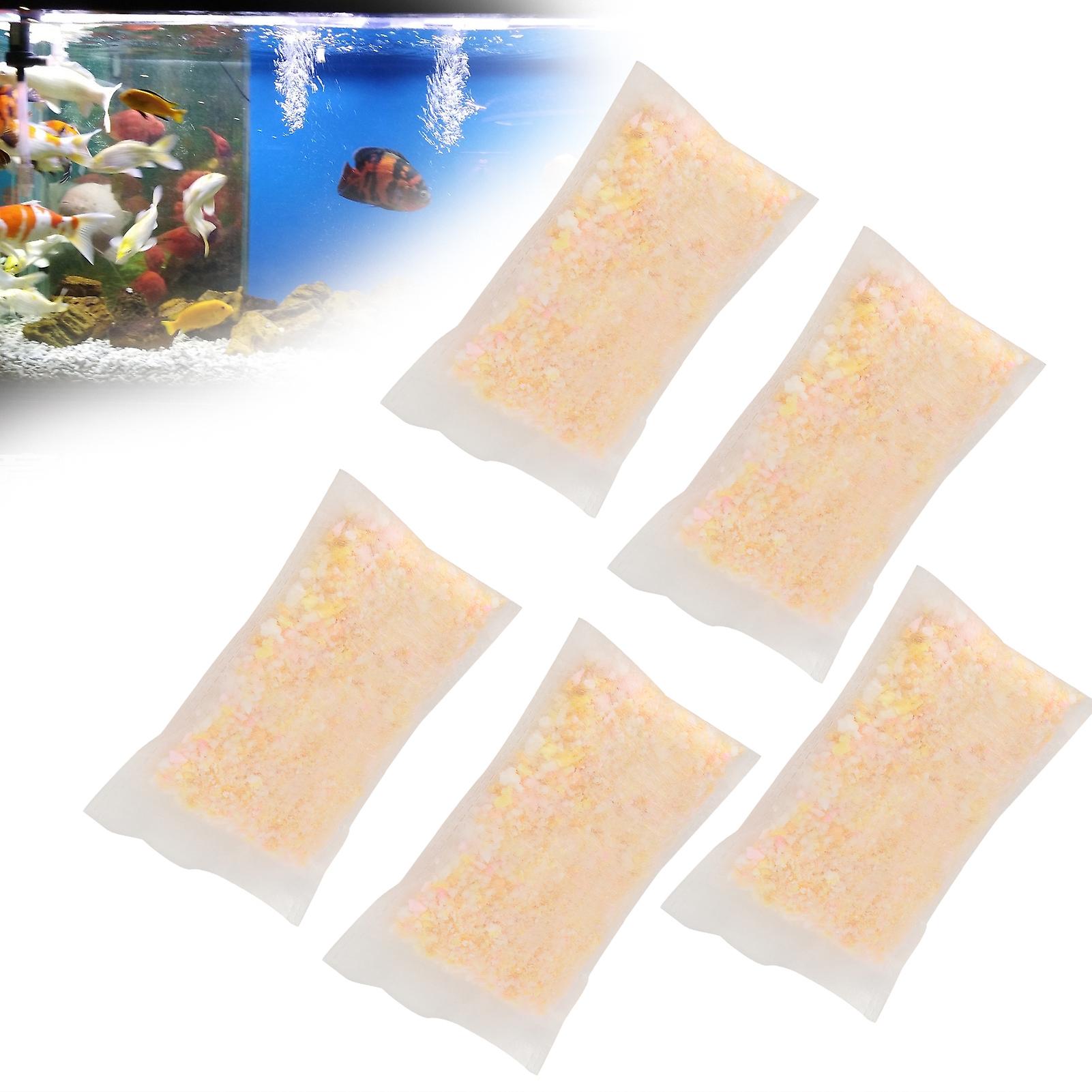Aquarium Filter Media With Bags Fish Tank Cleaning Fiber Cotton Filtration Materialm 5 Packs/bag 10x15cm/3.9x5.9in