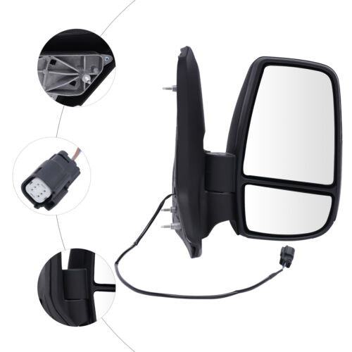 Fit For 2015-2022 Ford Transit Right Side Rear View Mirror Short Arm 150 250 350