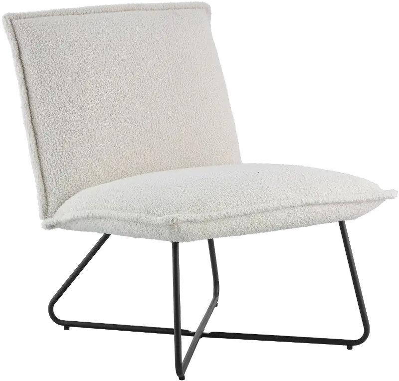 Kenny Natural Off White Armless Accent Chair