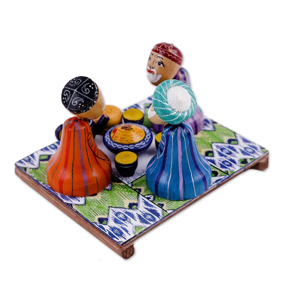 Novica Handmade Sage Gathering Wood Sculpture